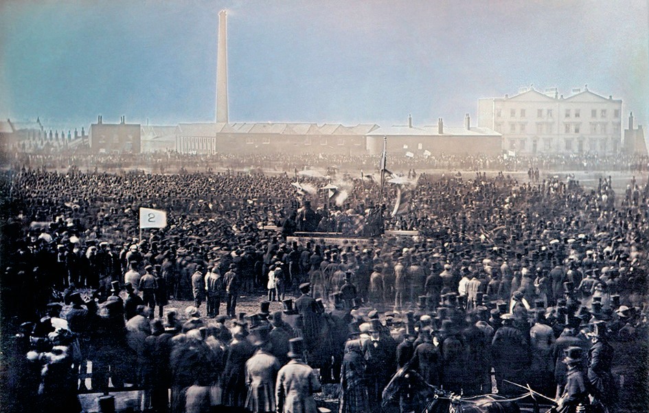 Photo of Chartist meeting.