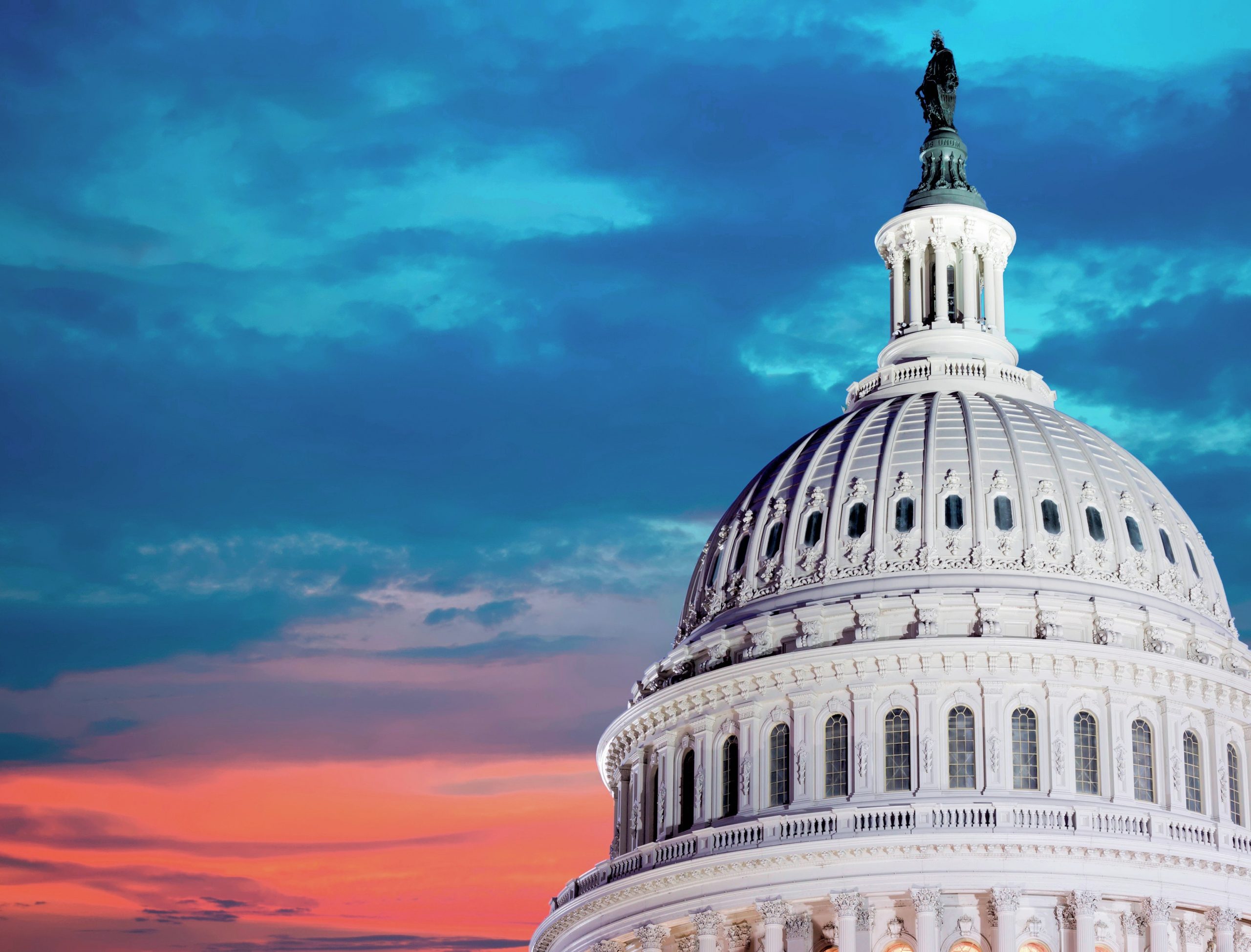 The dome of the Capitol Building.